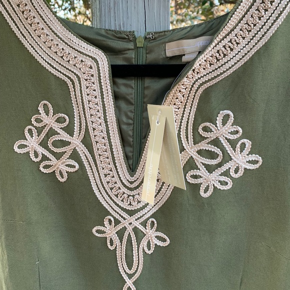 NWT!  APPRAISAL Sleeveless Olive Fully-lined Sheath, SZ 16 - Picture 7 of 14